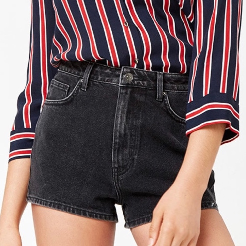 high waisted jean shorts
